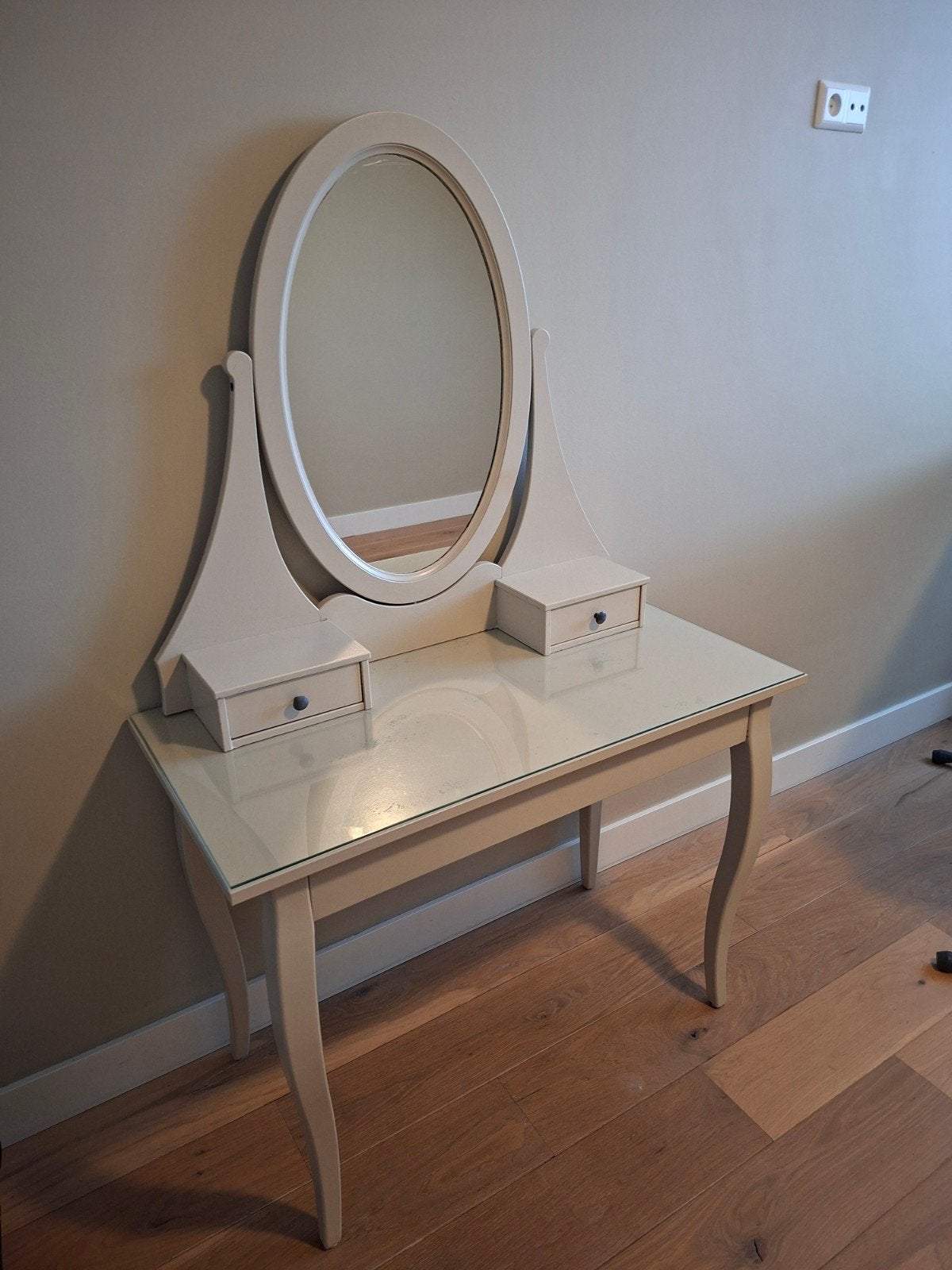 Kaptafel met Speigel Hemnes, Ophalen, 50 tot 100 cm, 100 tot 150 cm
