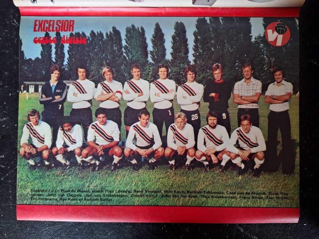 Oude unieke poster SBV Excelsior (1977), Verzamelen, Ophalen of Verzenden, Zo goed als nieuw, Buitenlandse clubs, Poster, Plaatje of Sticker