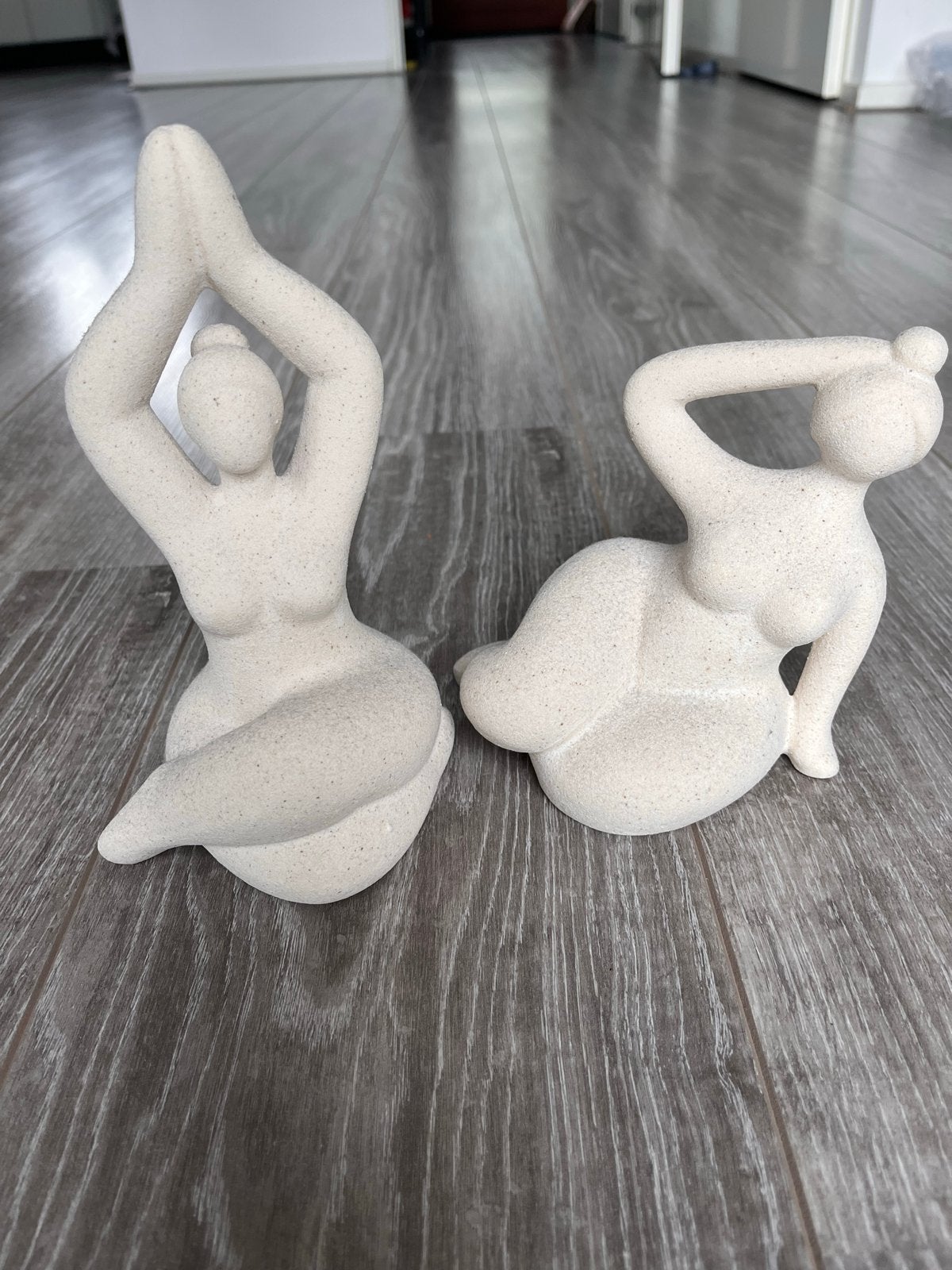 GRATIS: Porselein Yoga Beeldjes - Set van 2, Ophalen, Beige, Overige stijlen, Nieuw