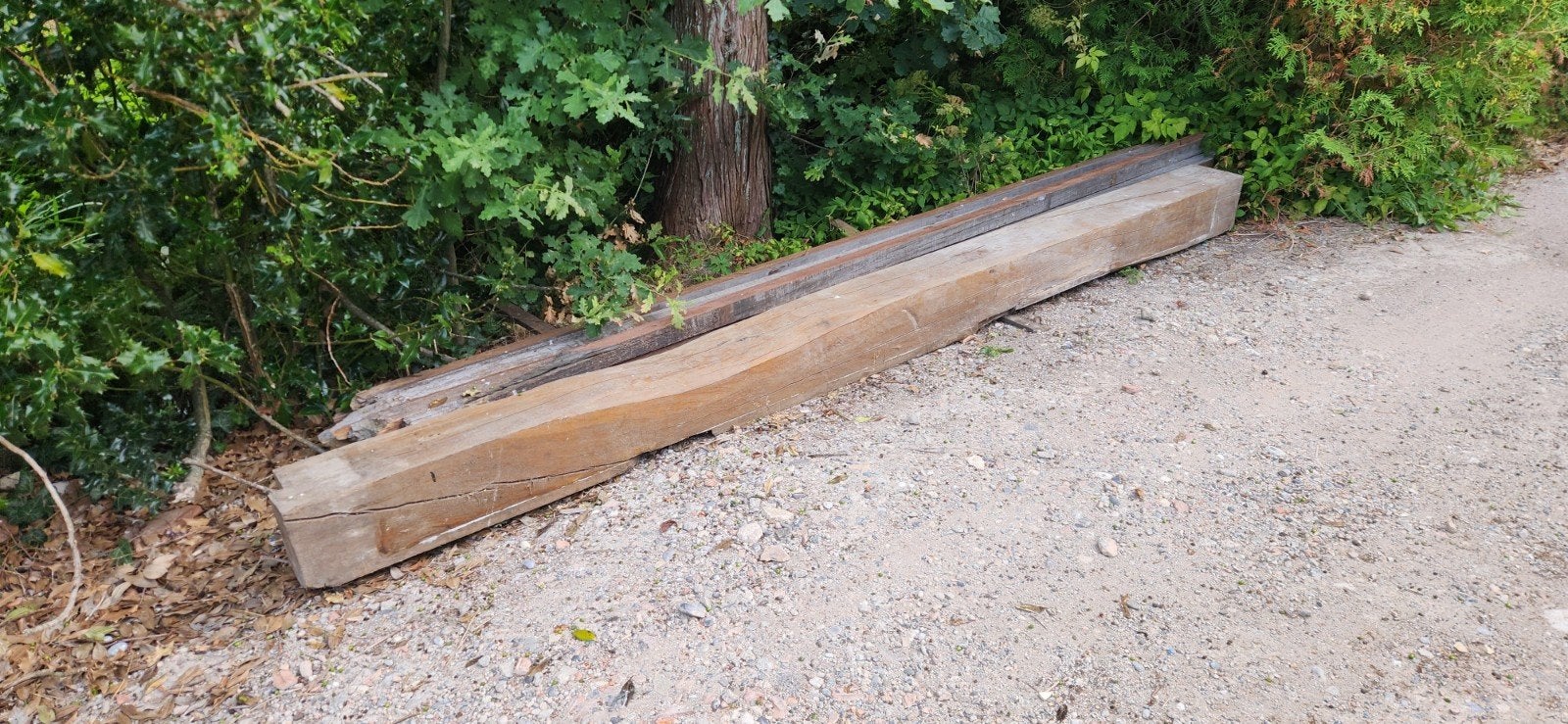 Eiken balk 3,17 meter lang, Ophalen, Eiken, Balk, 50 mm of meer