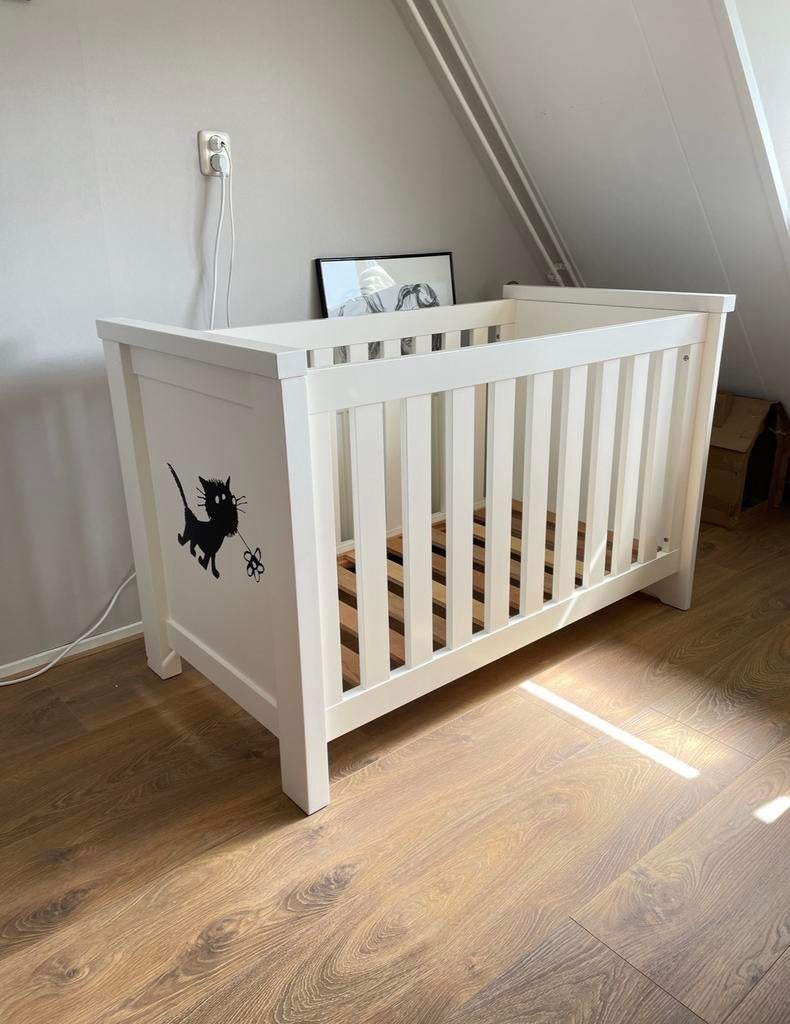Ledikant baby/kleuter - Zware kwaliteit met dekbed en overtr, Ophalen, Zo goed als nieuw, Ledikant