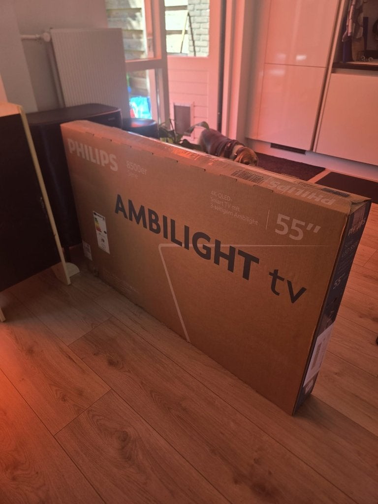 Philips 4k 55" QLED Ambilight - Never opened, Ophalen, Philips, QLED, 50 Hz