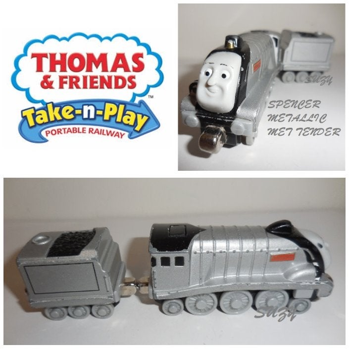 Thomas de Trein Take n Play, Spencer Metallic met Tender, Ophalen of Verzenden, Gebruikt