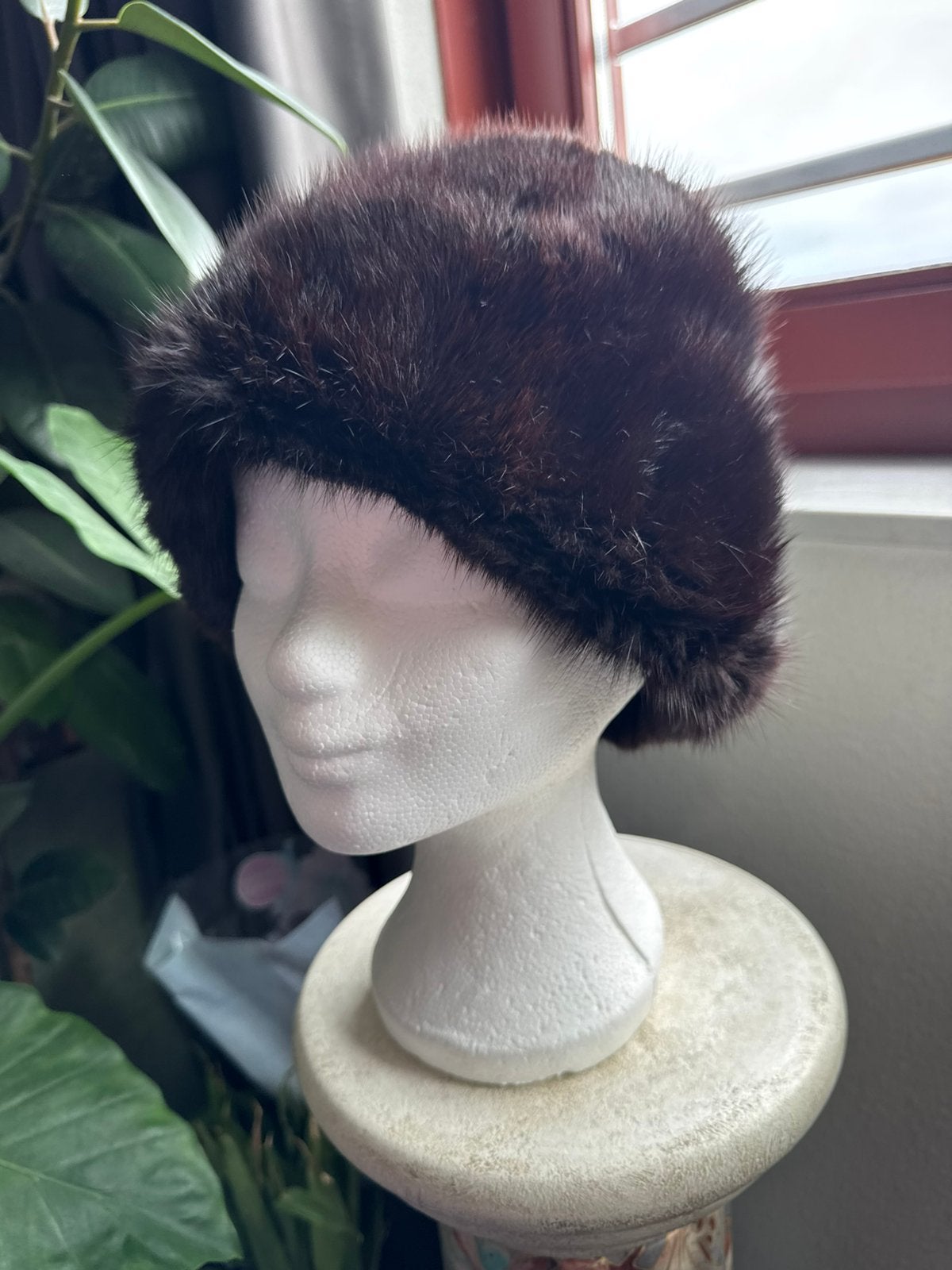 dark brown mink hat, no tags, Verzenden, Zo goed als nieuw, One size fits all