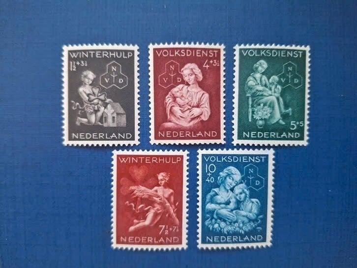 Postzegel NL 1944 PF Serie Winterhulp 08-08, Postzegels en Munten, Postzegels | Nederland, Ophalen of Verzenden, Na 1940, Postfris