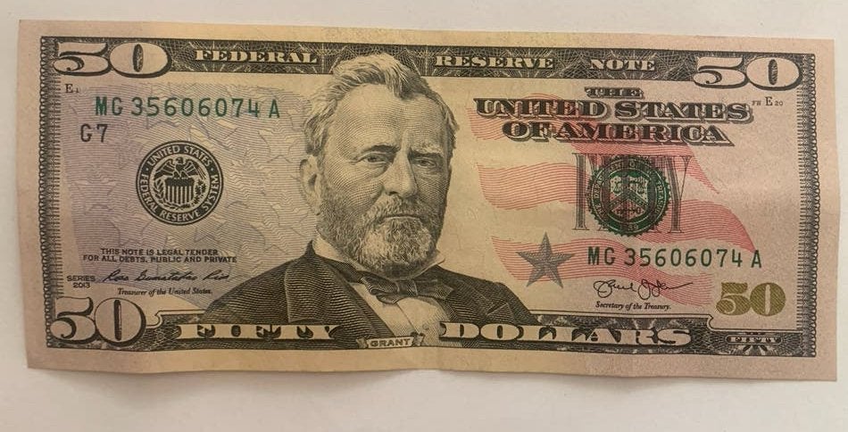 Amerikaanse 50 dollar biljet - US Dollar, Ophalen of Verzenden, Noord-Amerika, Losse munt