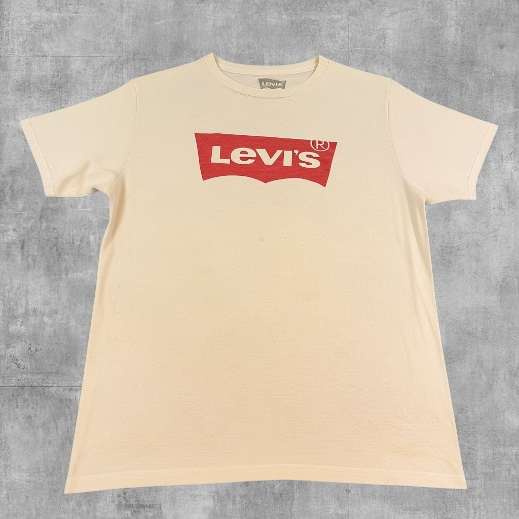 Levi's t-shirt grijs print heren maat M katoen shirt tee, Verzenden, Zo goed als nieuw, Maat 48/50 (M), Grijs