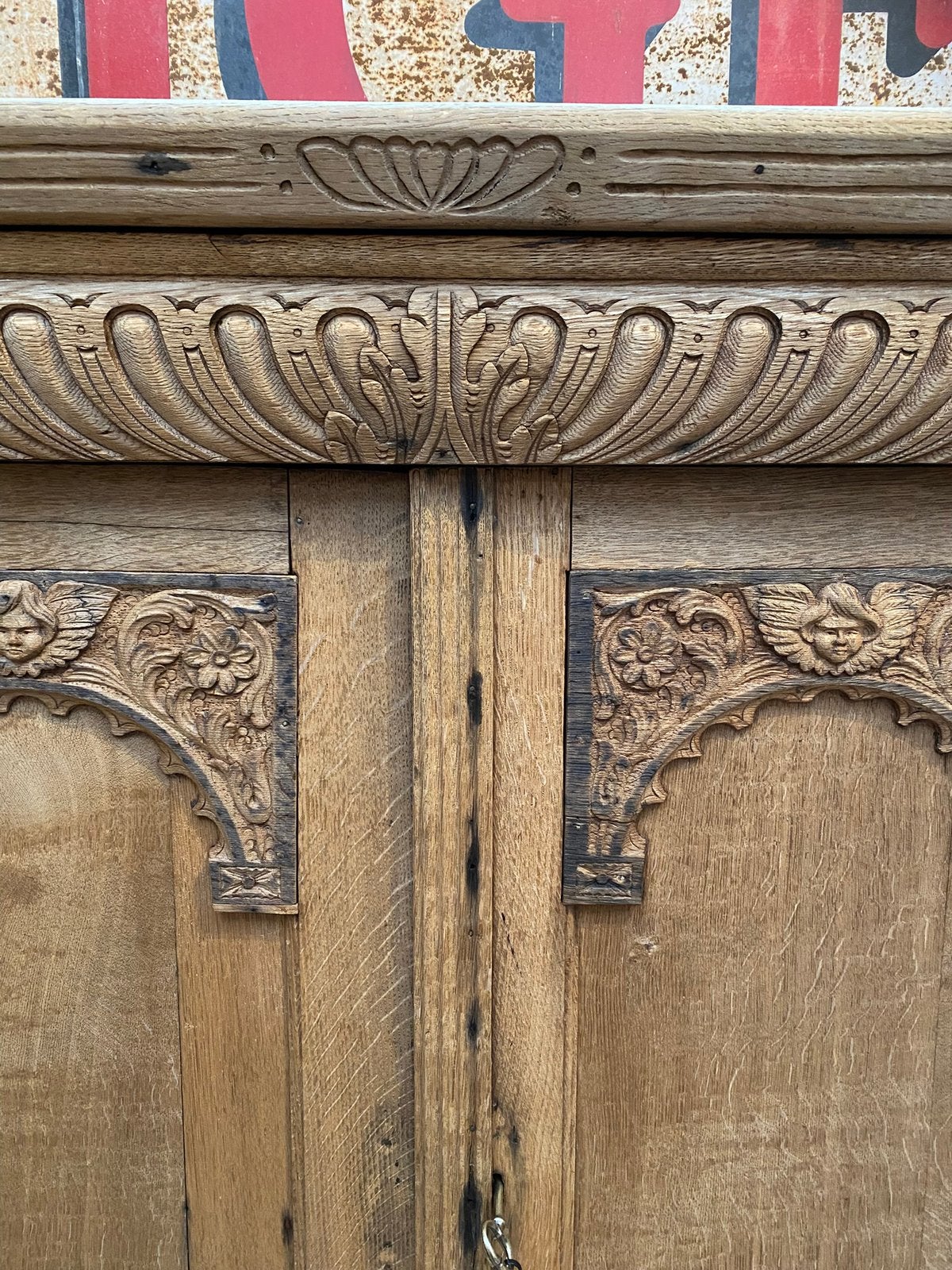 Sierlijke Frans eiken kast opzetkast dressoir, Ophalen