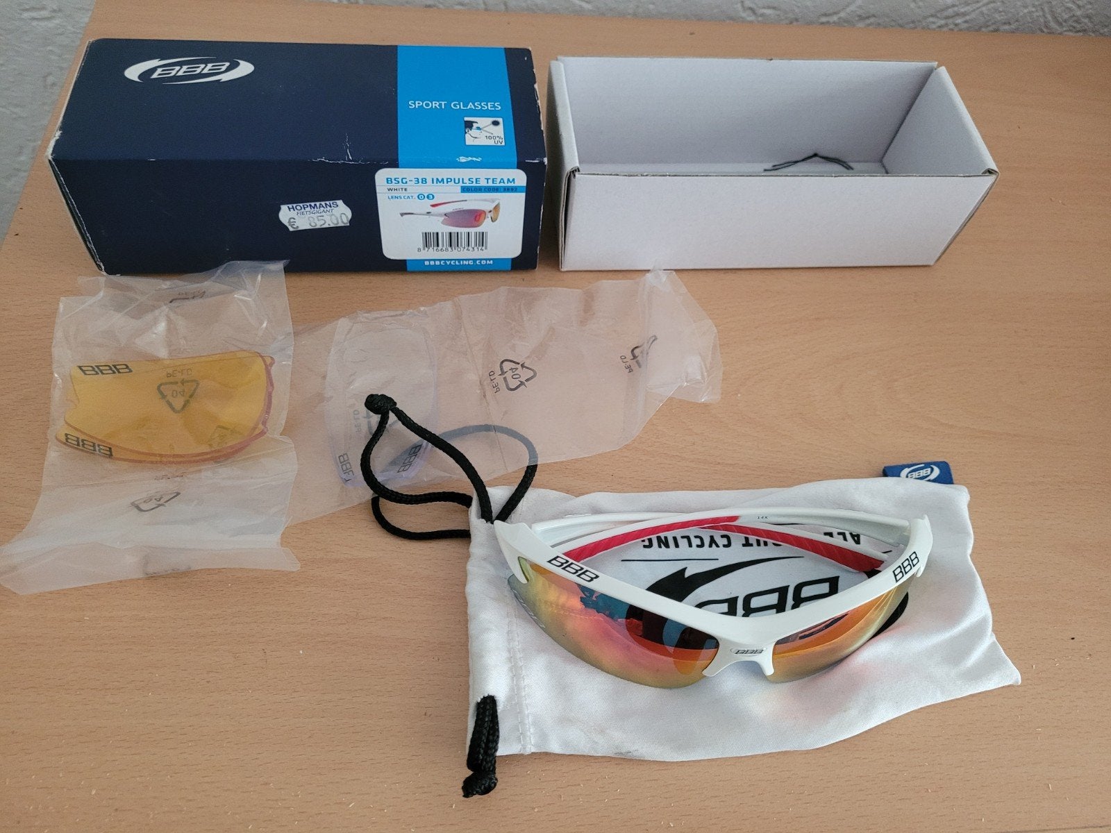 BBB Cycling BSG-38 Impulse Team sportbril, .., Wit, BBB, Ophalen of Verzenden