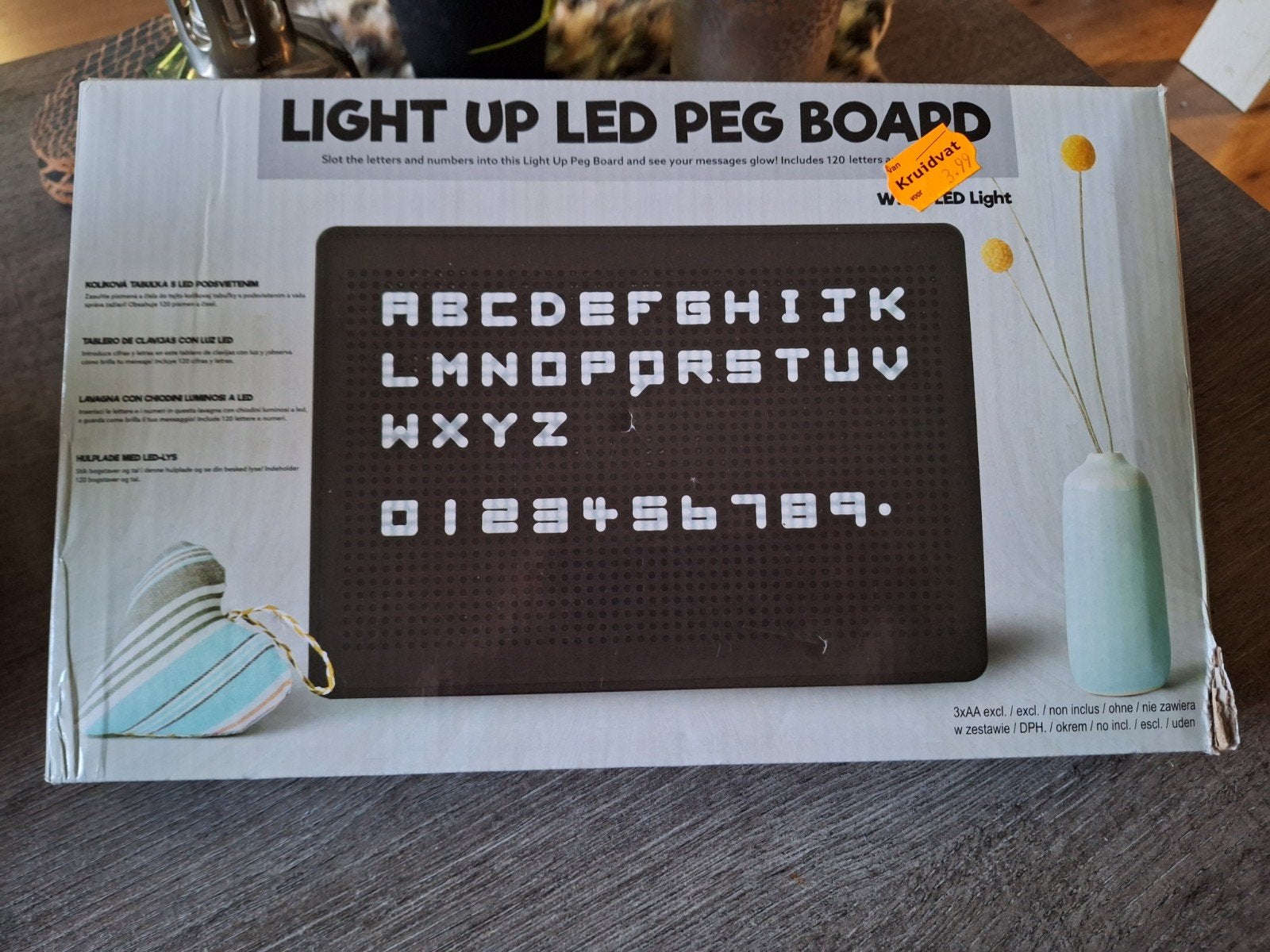 Light Up LED Peg Board - Nieuw in doos, Ophalen, Zwart, Nieuw, Kunststof