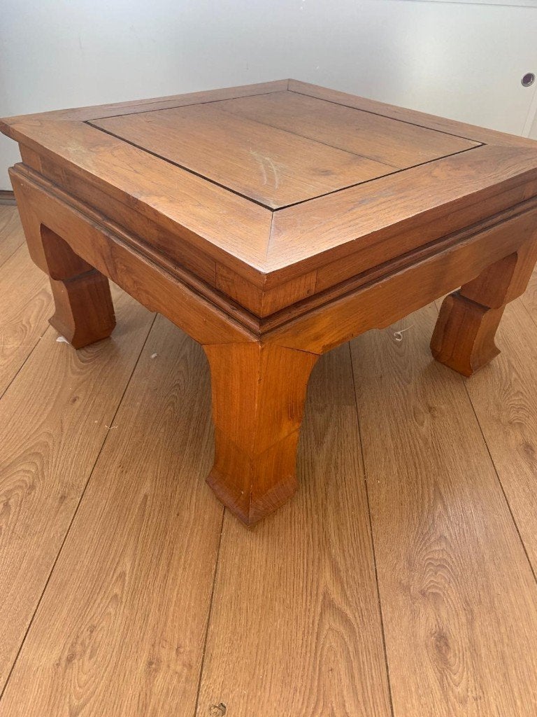 Koloniale salontafel, Ophalen, Gebruikt, 50 tot 100 cm, Koloniaal