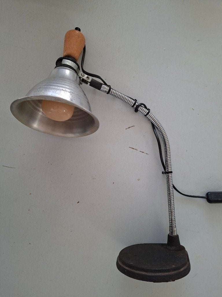 doorleefde industriële stijl tafellamp bureaulamp steam punk, Huis en Inrichting, Lampen | Tafellampen, Gebruikt, Ophalen of Verzenden