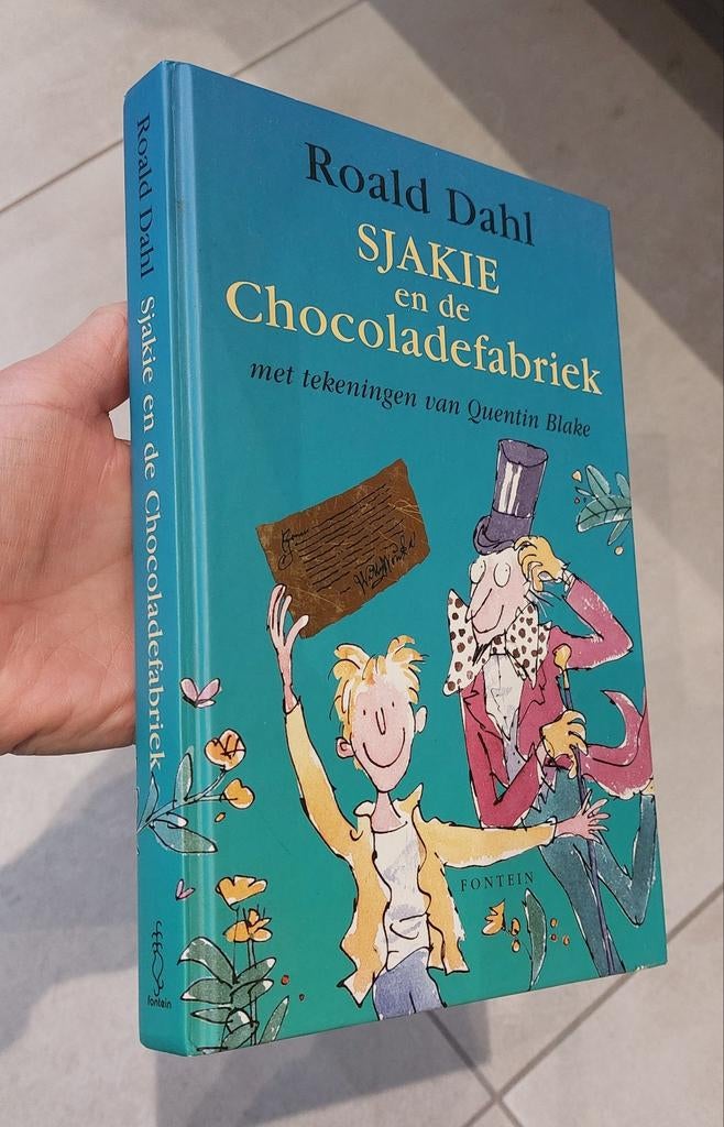 Sjakie en de Chocoladefabriek  -  Roald Dahl, Boeken, Kinderboeken | Jeugd | onder 10 jaar, Ophalen of Verzenden, Zo goed als nieuw