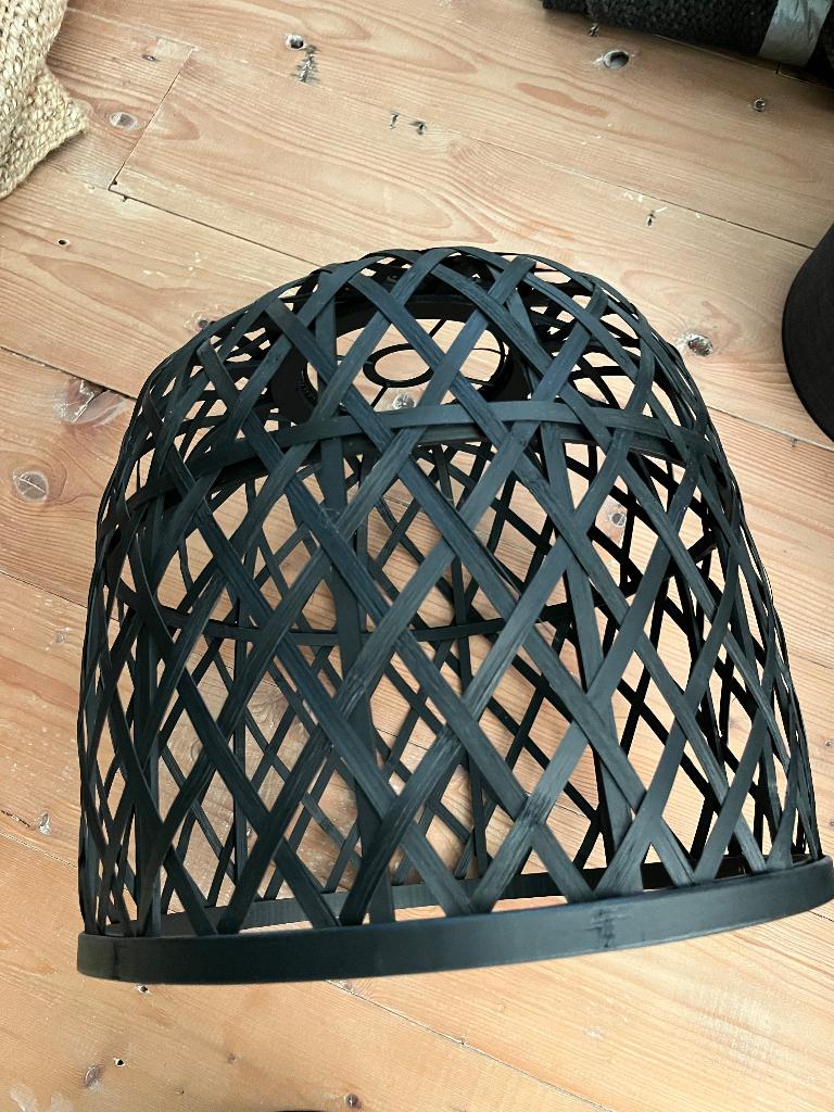 Zwarte lampekap, Huis en Inrichting, Lampen | Lampenkappen, Ophalen, 25 tot 50 cm, Zwart, Rond