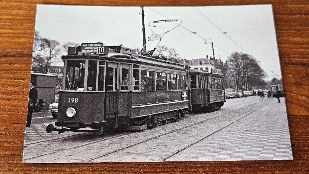 Foto TRAM GVB Amsterdam 398 Frederiksplein, Verzenden, Gebruikt, Tram, Overige typen
