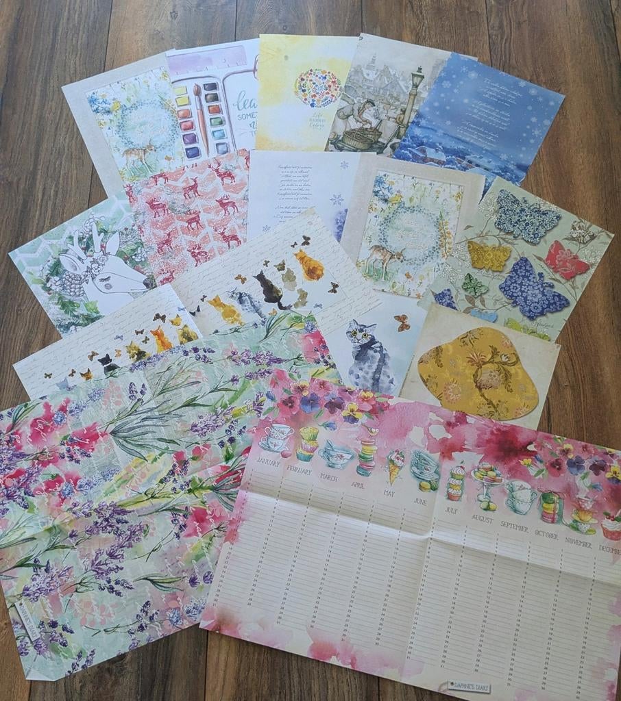 Papier set Daphne's Diary journal scrapbook, Ophalen of Verzenden, Zo goed als nieuw