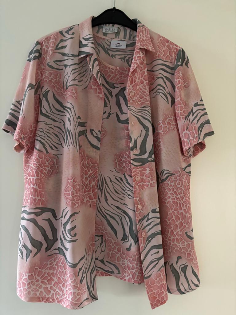Basler Blouse en Top Set - Roze met Dierenprint - Maat 42, Verzenden, Zo goed als nieuw, Maat 42/44 (L), Roze