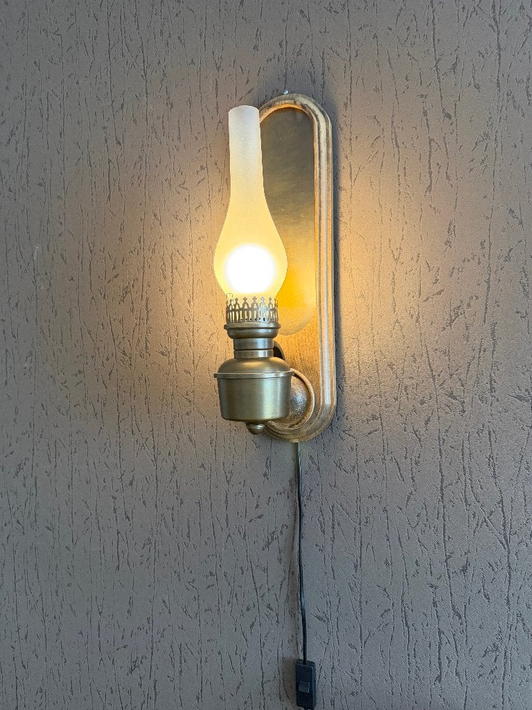 vintage wandlamp, Ophalen, Met schakelaar, Zo goed als nieuw, Wandlamp