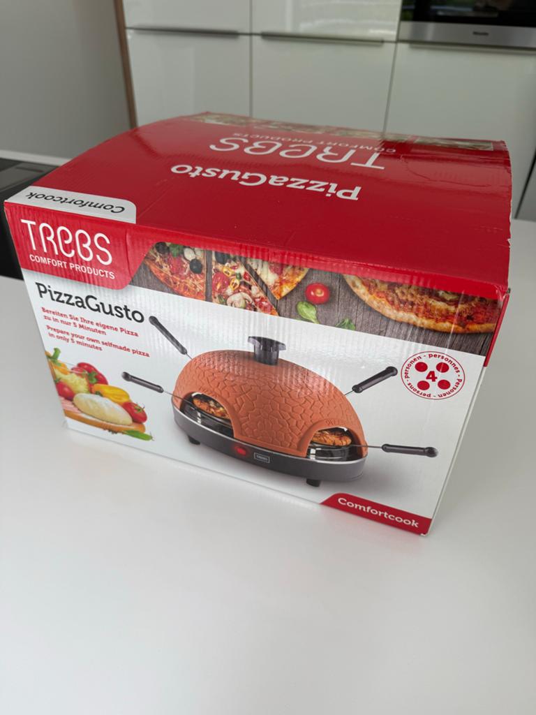 Trebbs Pizza Gusto Pizzaoven voor 4 personen, Witgoed en Apparatuur, Ovens, Zo goed als nieuw, Vrijstaand, Pizzaoven, Overige merken