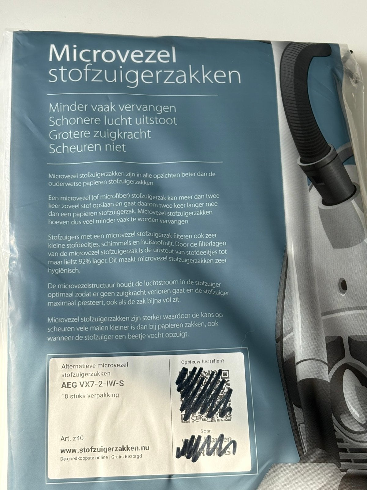 AEG stofzuigerzakken, Stofzak, Inclusief accessoires, Nieuw, Ophalen of Verzenden