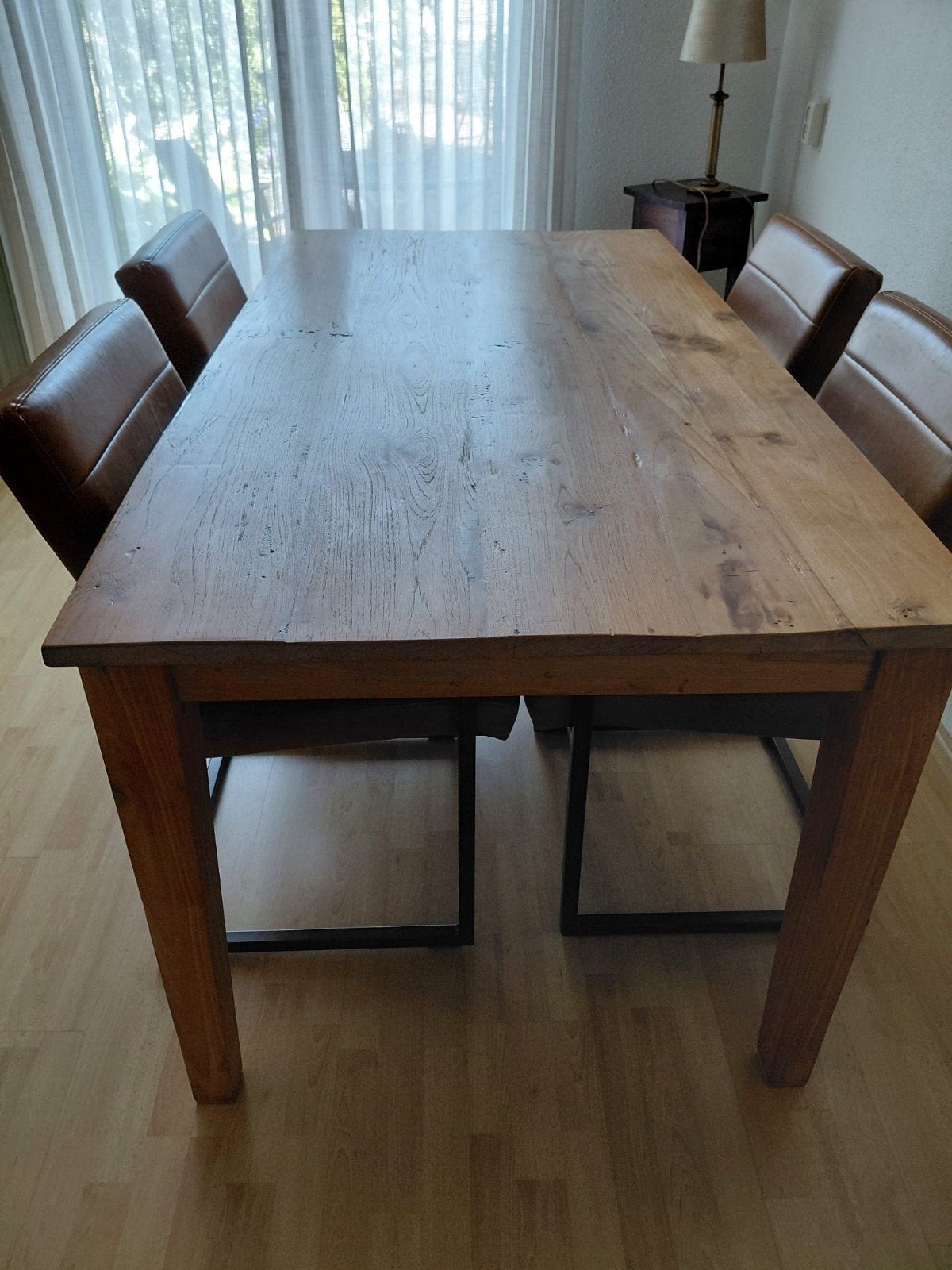 Grenen Eetkamertafel 180 x 90 cm, Ophalen, Gebruikt, 50 tot 100 cm, 150 tot 200 cm