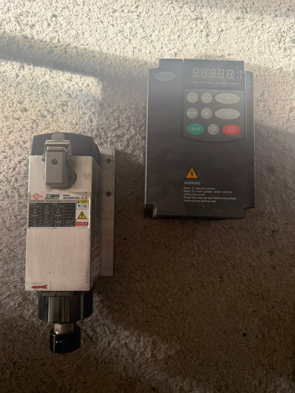 Spidel motor 2.2KW 380V ER25 cnc, Hobby en Vrije tijd, Ophalen, Zo goed als nieuw
