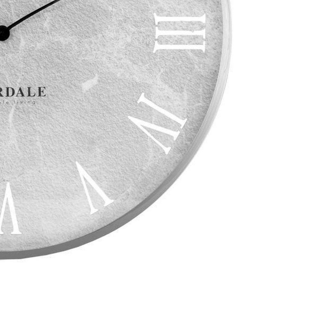 Riverdale Wandklok Luton | Zilver | 60cm, Ophalen of Verzenden, Nieuw, Analoog, Wandklok