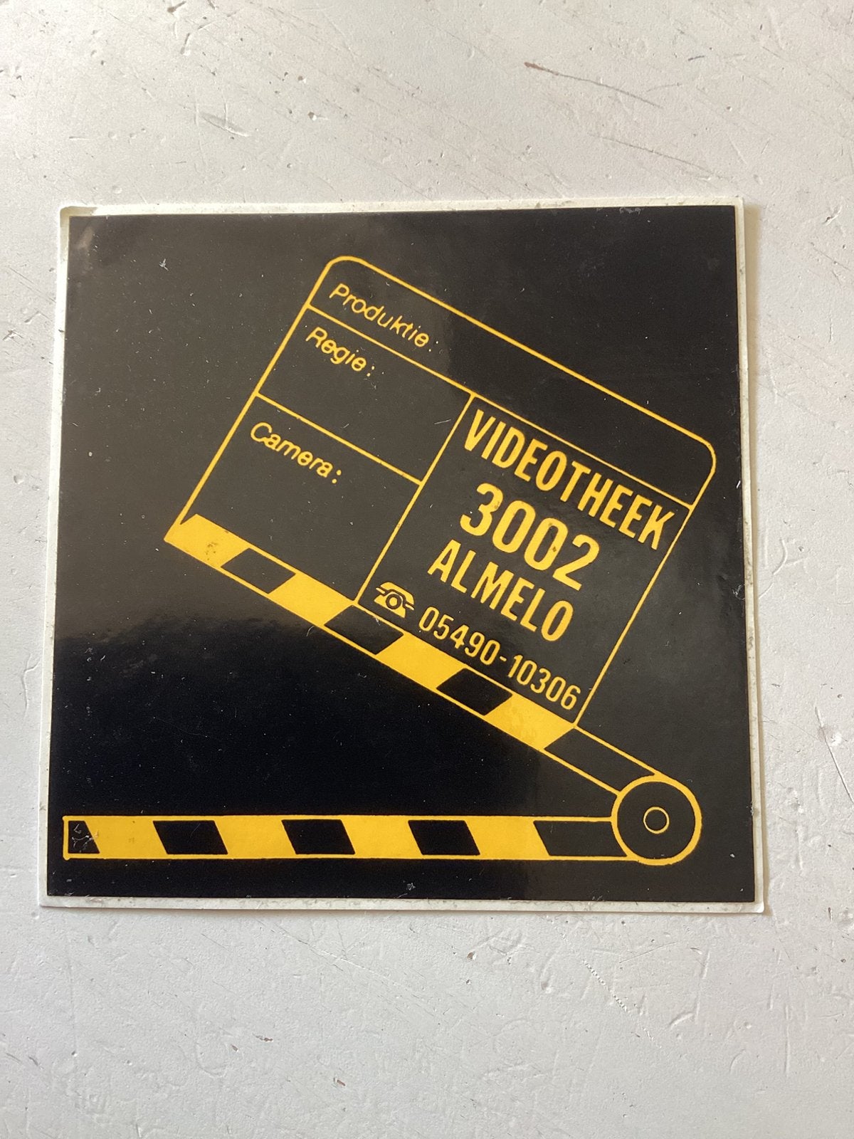 Sticker Videotheek 3002 Almelo, Verzenden, Zo goed als nieuw