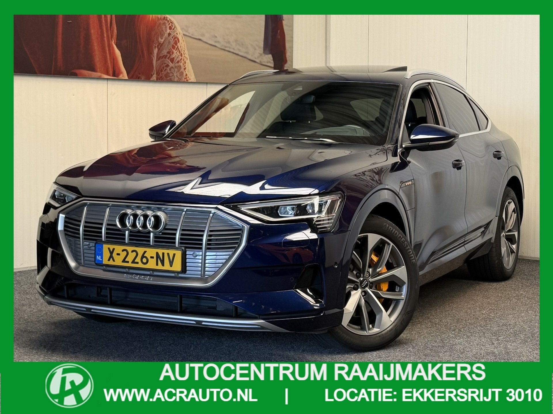 Audi e-tron Sportback 50 QUATTRO BUSINESS EDITION PLUS 71 kW, Auto's, Automaat, 71 kWh, Blauw, Leder en Stof