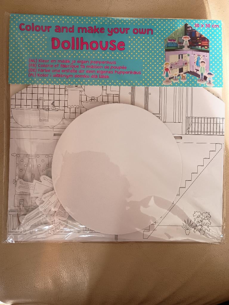 Kleur je eigen poppenhuis, Ophalen of Verzenden, Nieuw, Poppenhuis
