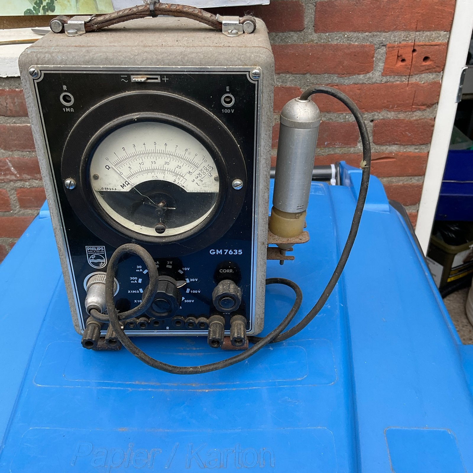 Vintage Philips GM7635 Geiger-Müller Teller, Antiek en Kunst, Ophalen