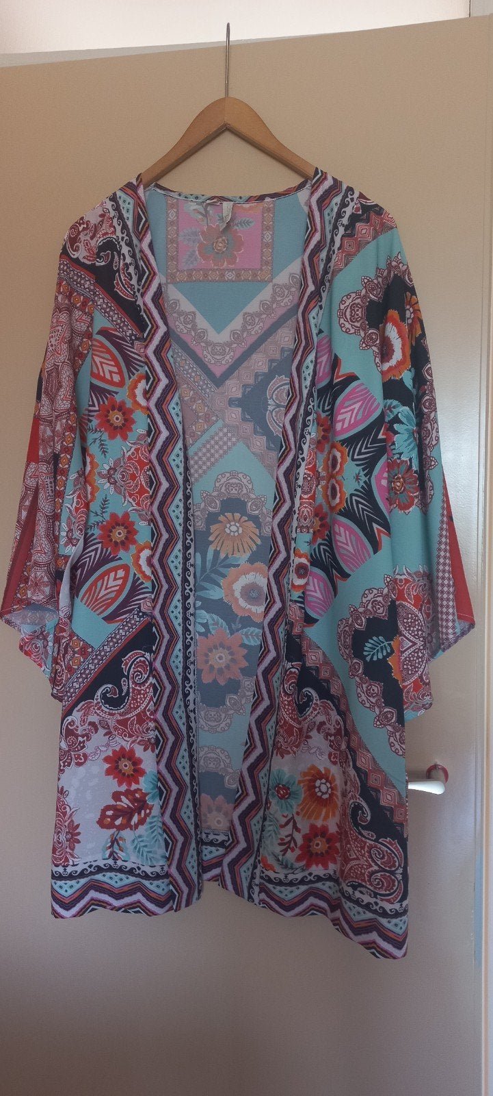 Opvallende vest/kimono boho style mt 36/38, Maat 38/40 (M), Bonprix, Meerkleurig, Ophalen of Verzenden