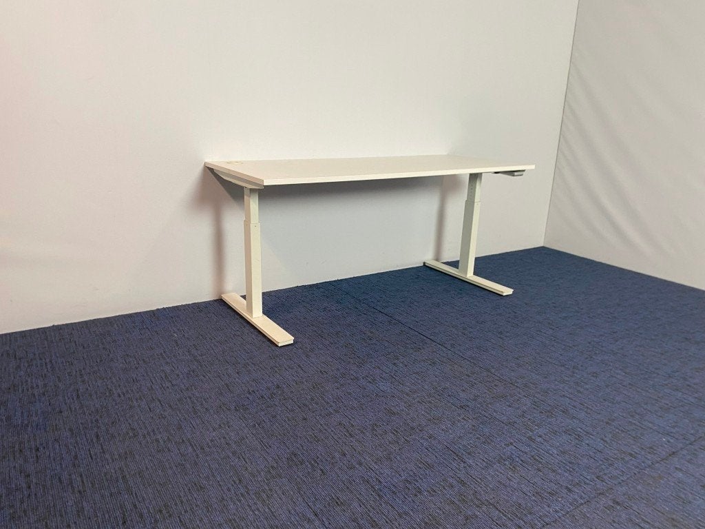 9 x Bureau Voortman (slinger), wit blad, 160 x 70 cm., Ophalen, 160 cm, Gebruikt, Voortman
