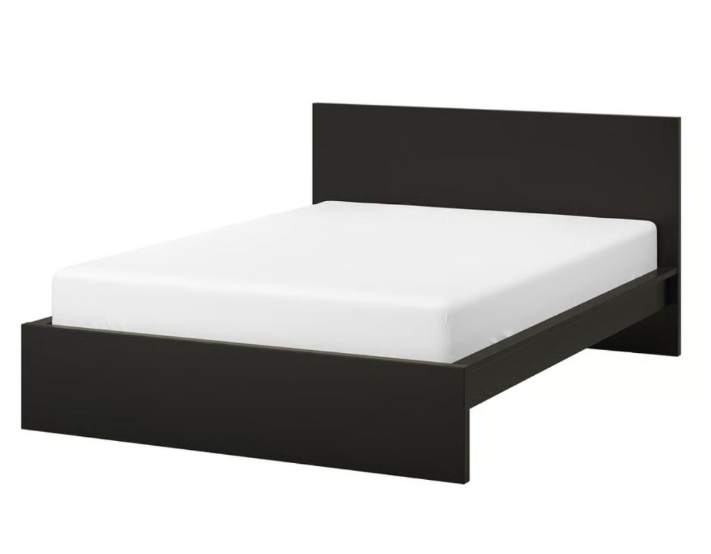 bedframe IKEA MALM, Huis en Inrichting, Slaapkamer | Bedden, Ophalen, Zwart, Tweepersoons, 140 cm