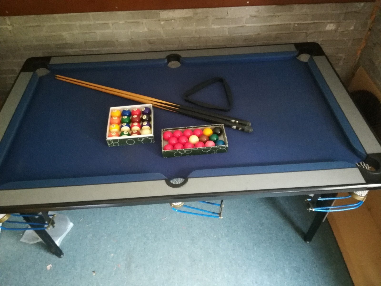 biljart opvouwbaar, Sport en Fitness, Ophalen, Gebruikt, Pooltafel