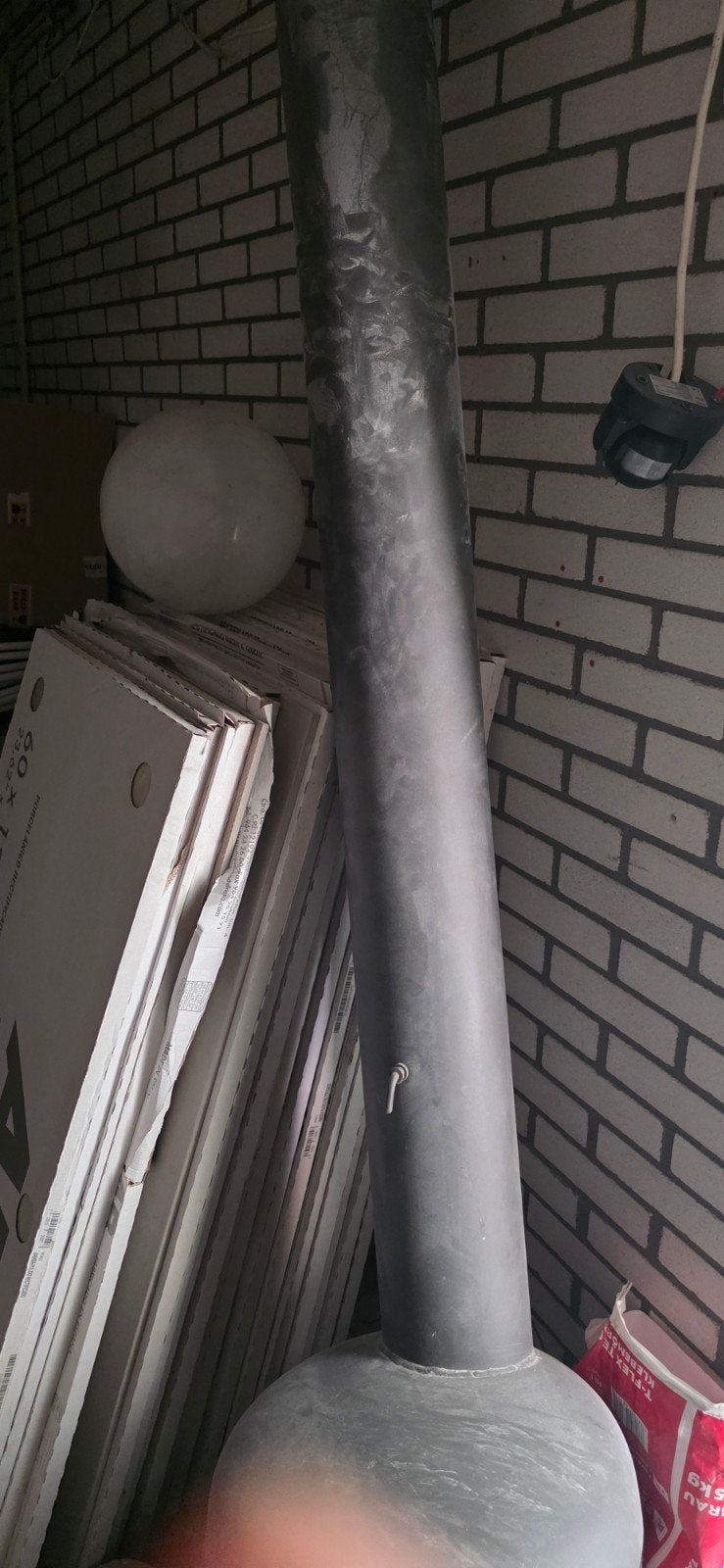 Kachel, Doe-het-zelf en Verbouw, Buizen en Afvoer, Ophalen of Verzenden, Zo goed als nieuw, Rvs, Minder dan 2 meter