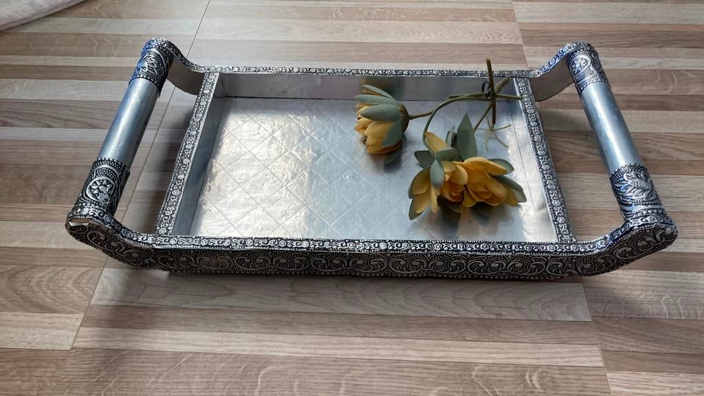 Oosters boho dienblad, Ophalen, Zo goed als nieuw, Rechthoekig