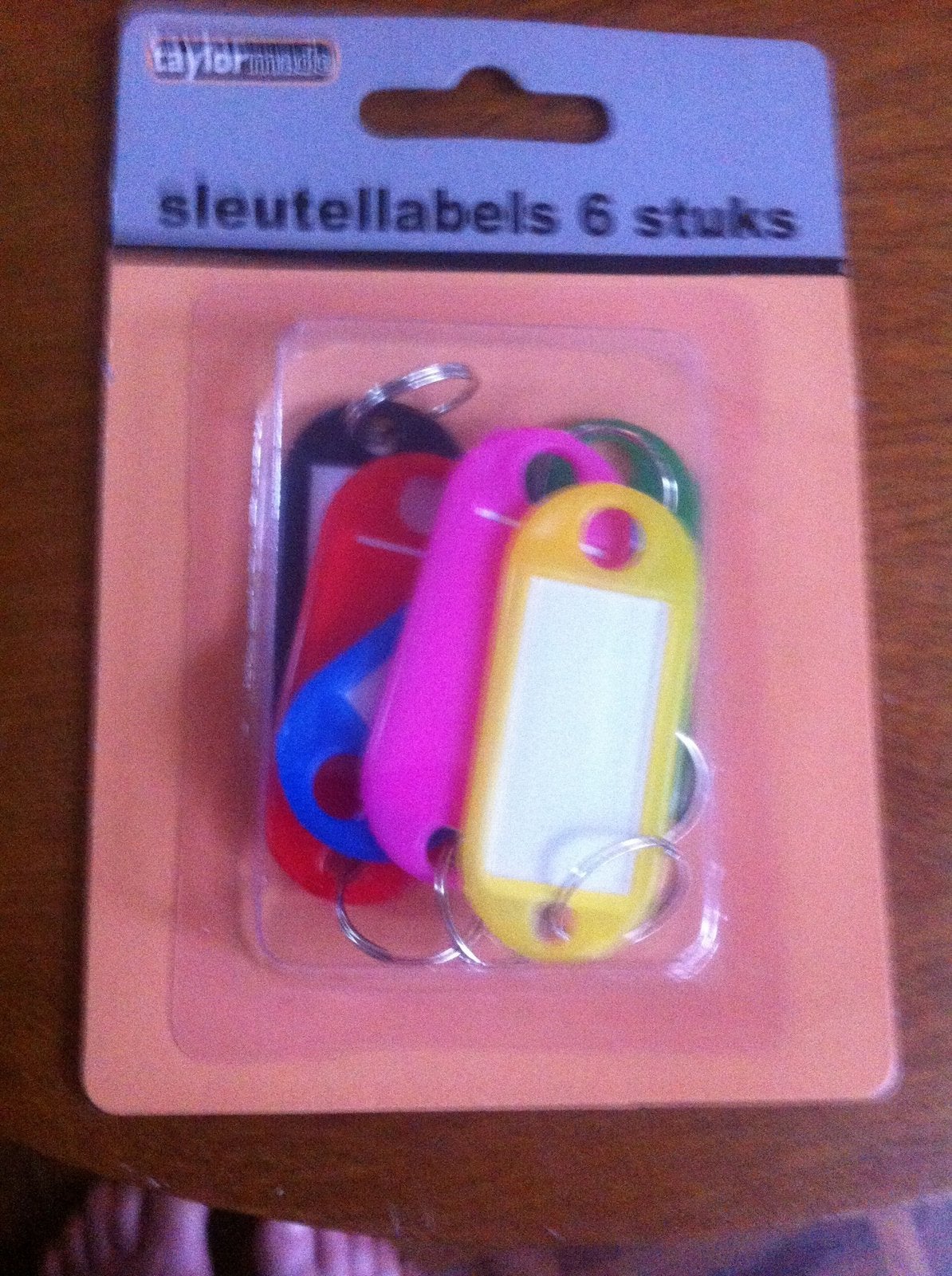 Sleutellabels 6 stuks - Diverse kleuren, Ophalen of Verzenden, Nieuw