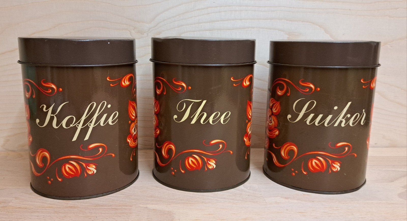 Set voorraadblikken - koffie, thee  suiker, Ophalen of Verzenden, Gebruikt, Overige, Overige merken