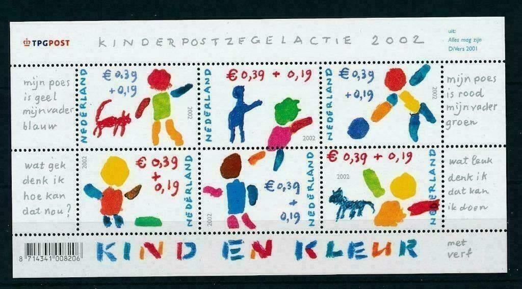 Kinderpostzegels 2002 - Kind en Kleur NVPH 2114, Postzegels en Munten, Verzenden, Na 1940, Postfris