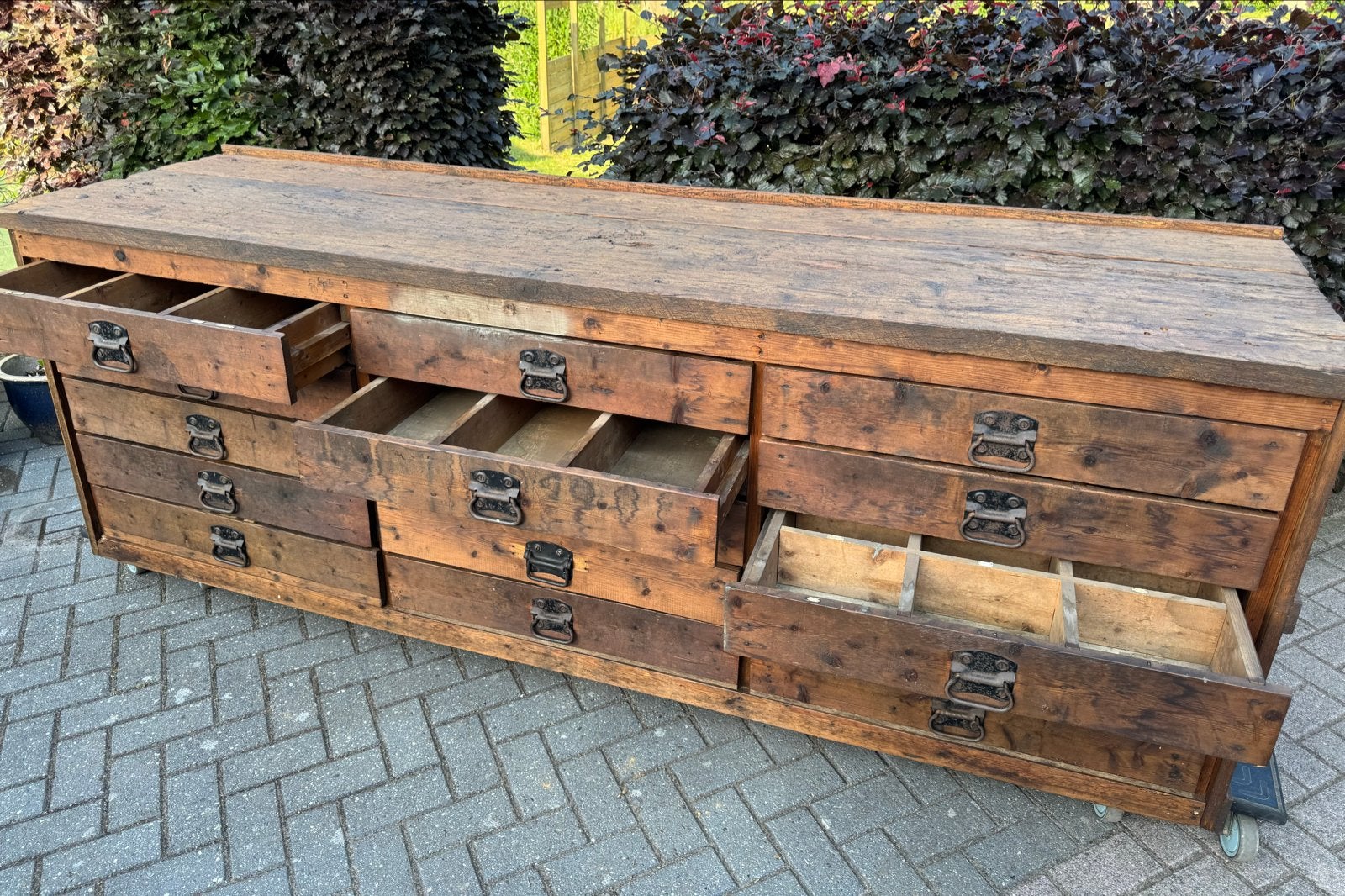 Stoere Robuuste Ladekast,15 lades,Gietijzeren handgrepen, Ophalen, Stoer hofzz, Gebruikt, 5 laden of meer