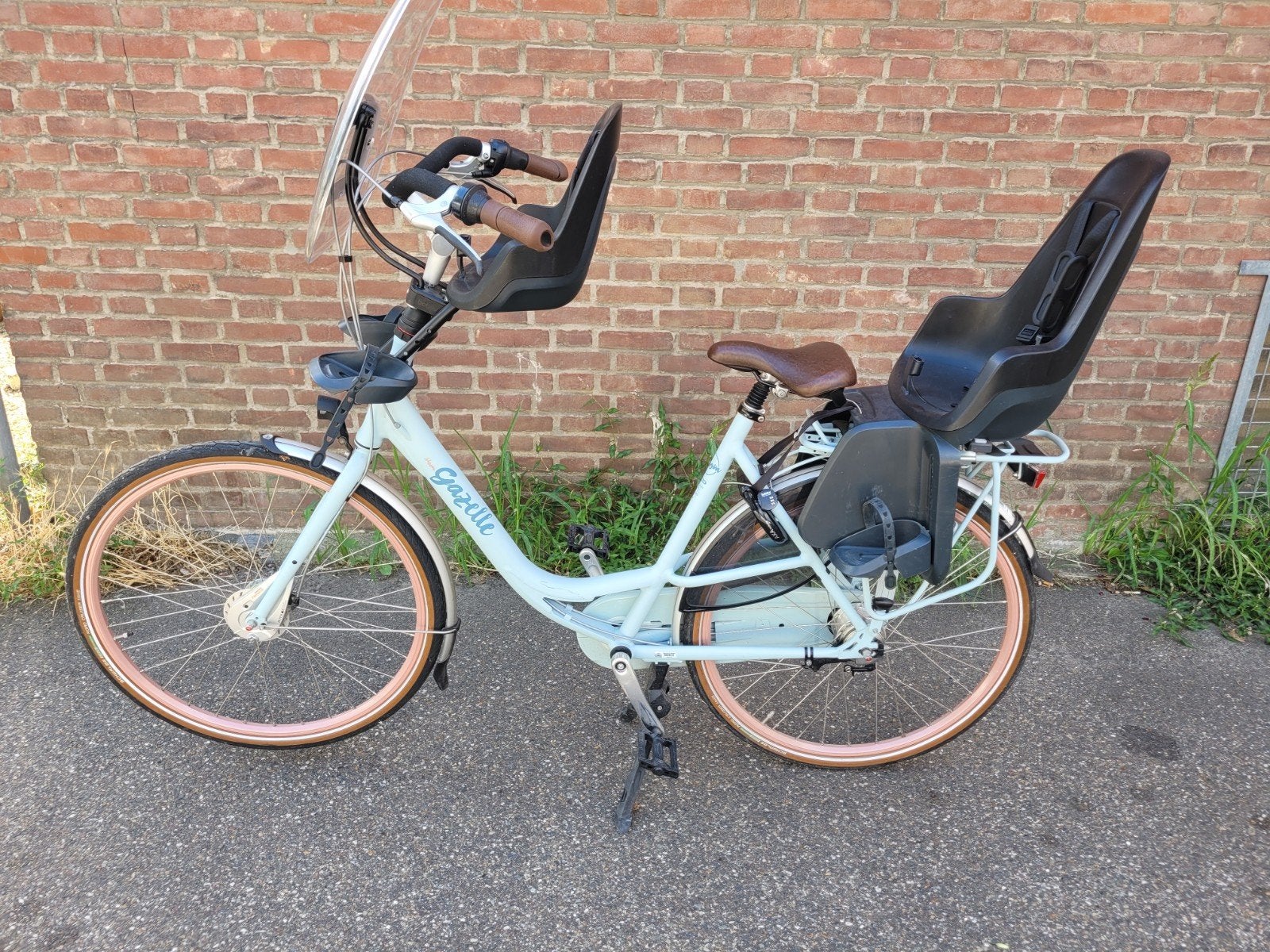 Gazelle Bloom met voor- en achterzitje - Topstaat!, Ophalen, 2 zitjes, Versnellingen, 56 cm of meer