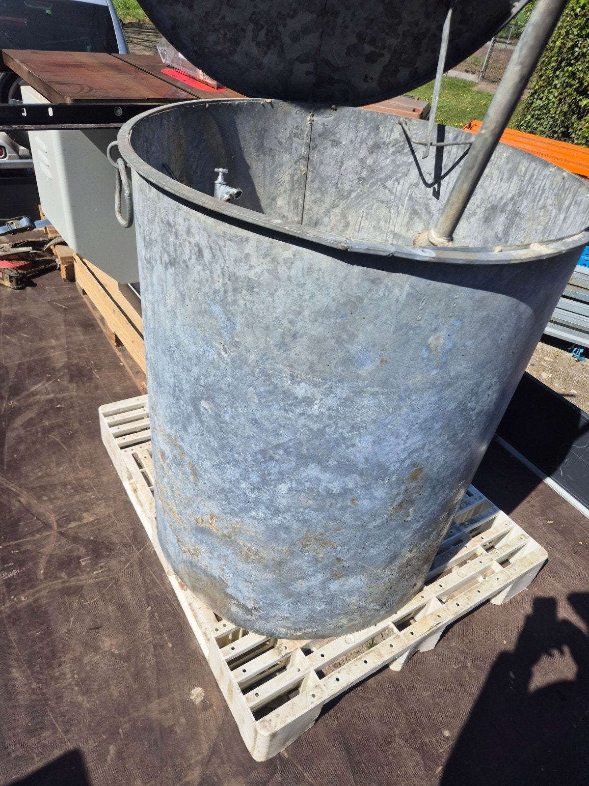 Bouwput waterput gegalvaniseerd, Tuin en Terras, Ophalen of Verzenden, Rond, Metaal, Minder dan 30 cm