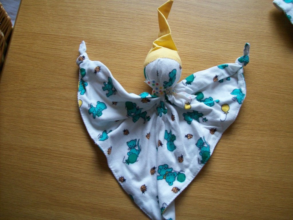 eigen gemaakte (antroposofische) knuffellap/pop, Ophalen of Verzenden, Nieuw, Kraamcadeau