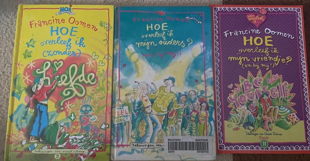 3 delen Hoe overleef ik... boeken van Francine Oomen, Boeken, Ophalen of Verzenden, Gelezen, Fictie
