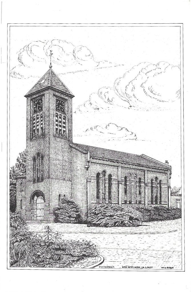 AK Zwijndrecht - Ned. Herv. Kerk, Groote Lindt, Verzamelen, Verzenden, 1960 tot 1980, Ongelopen, Zuid-Holland