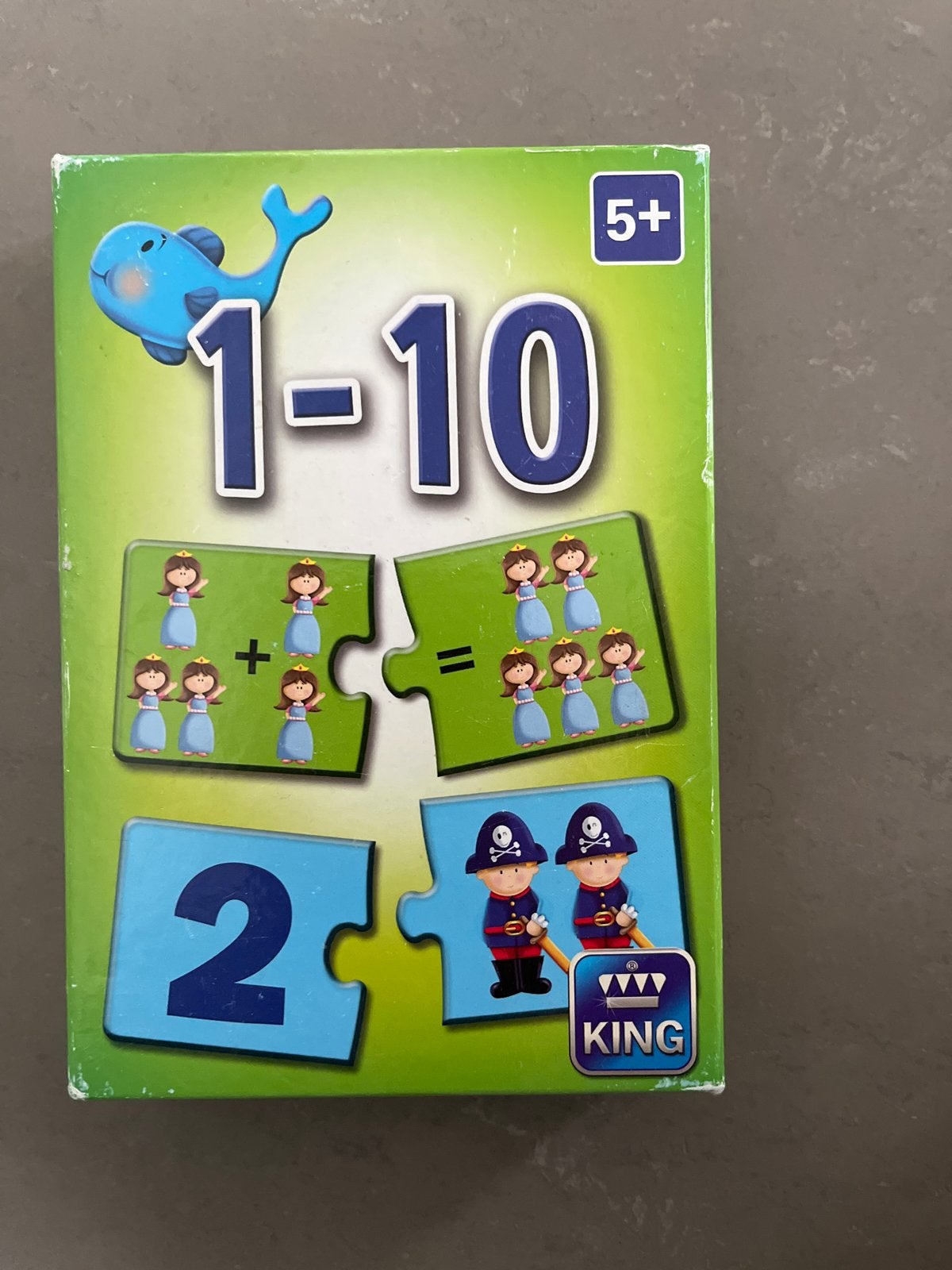 King 1-10 Cijferpuzzel voor Kinderen 5+, Ophalen of Verzenden, Zo goed als nieuw, Puzzelen