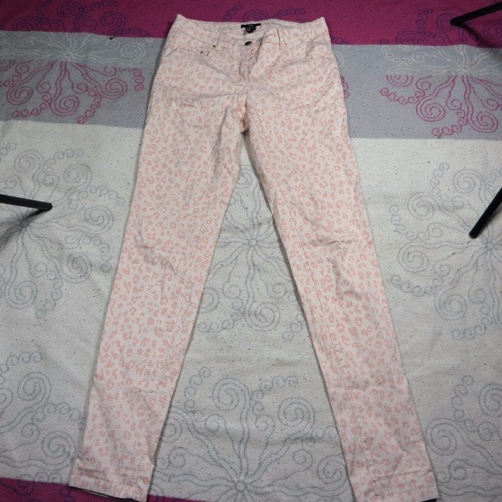 Roze spijkerbroek.Mt 38.Donkerroze patroon.Merk H&M, Overige kleuren, ., Ophalen of Verzenden, Zo goed als nieuw