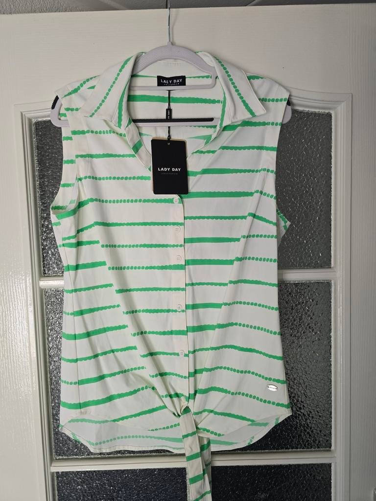 Nieuwe blouse lady day L travel groen wit, Ophalen of Verzenden, Nieuw, Groen