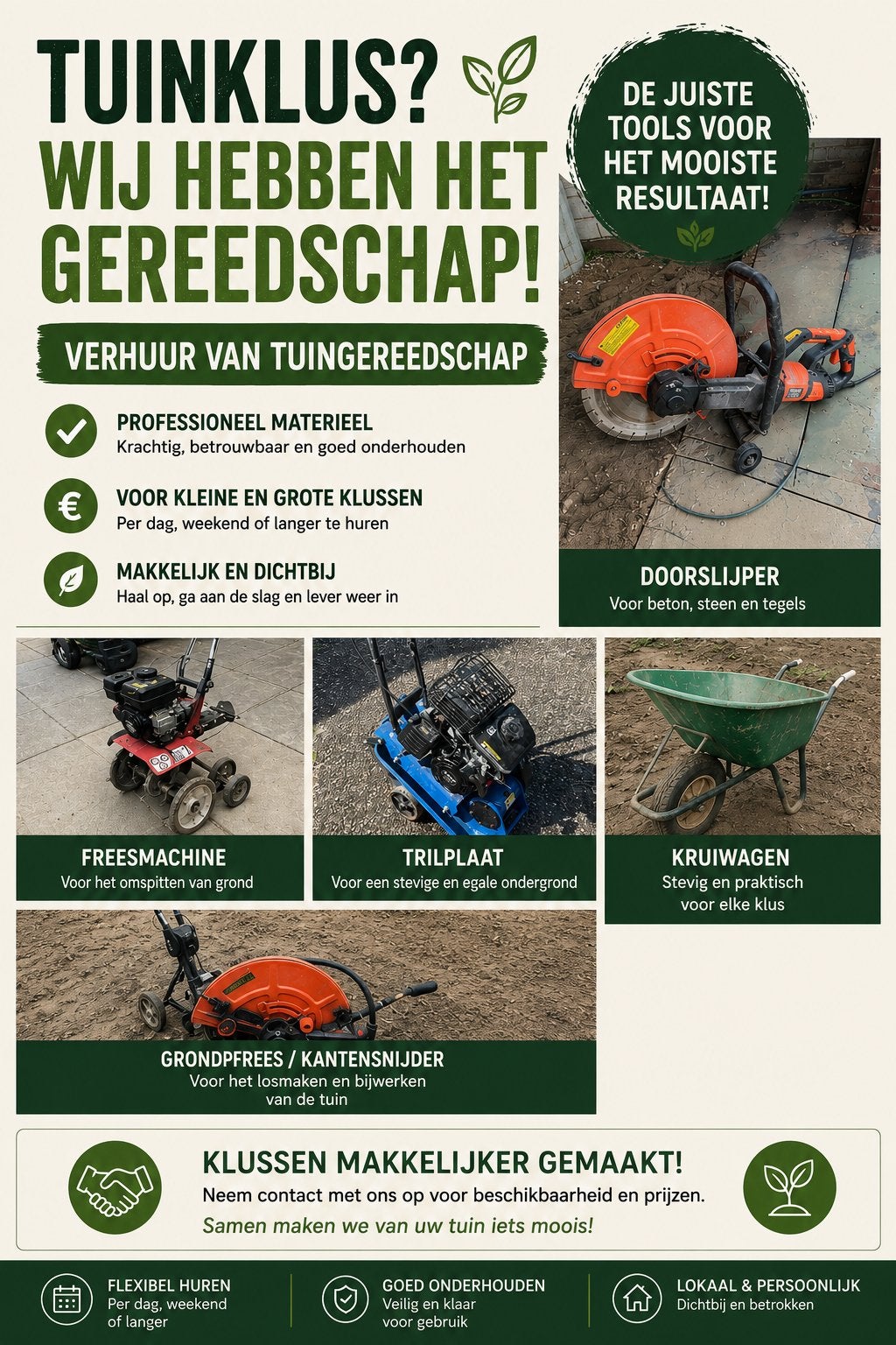 Tuingereedschap, Ophalen of Verzenden, Zo goed als nieuw, 20 m² of meer